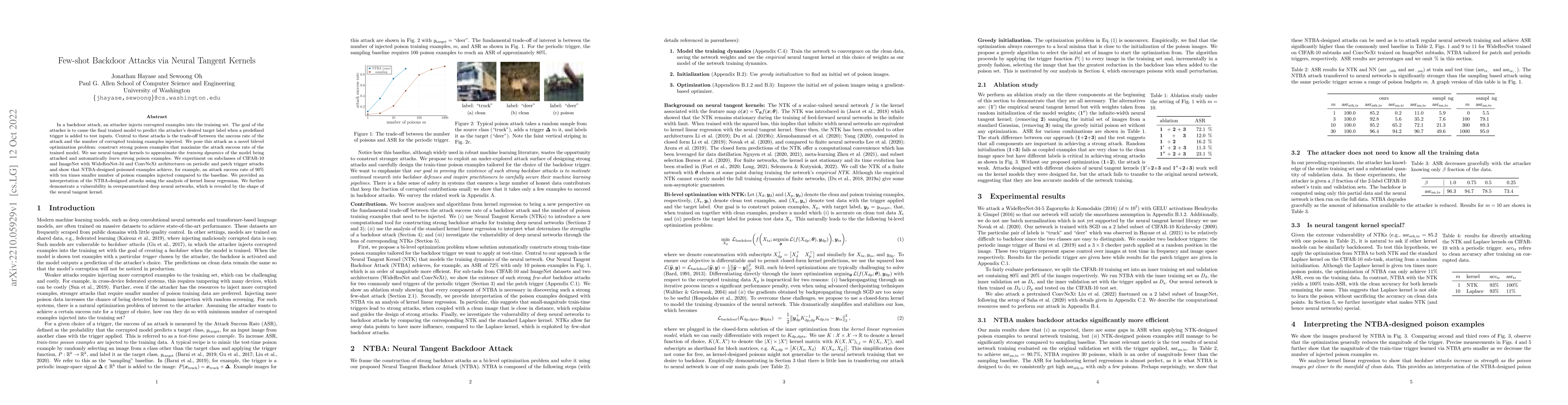 Thumbnail for Few-shot Backdoor Attacks via Neural Tangent Kernels