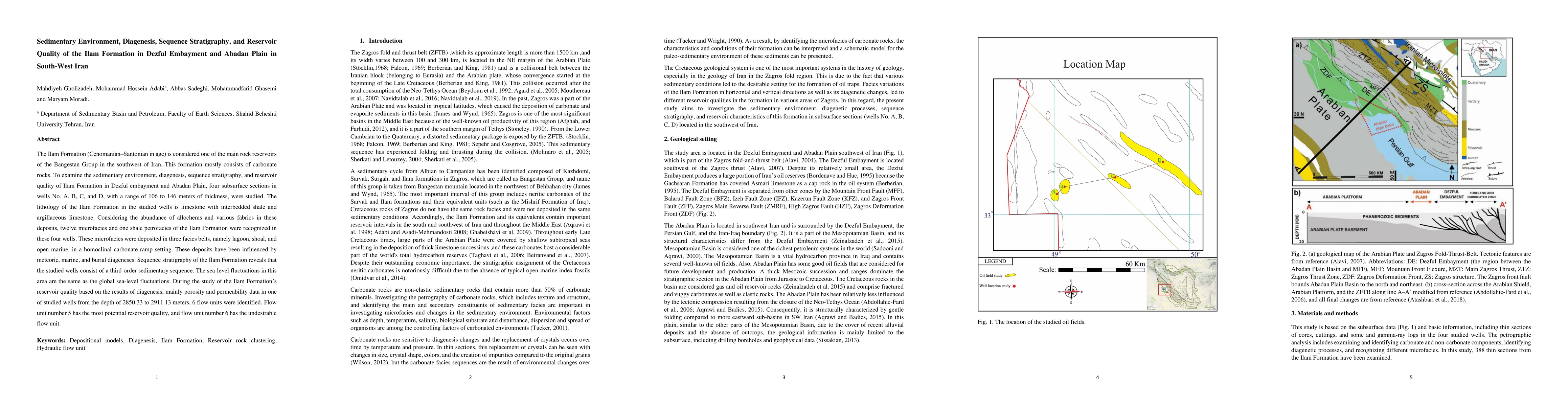 Thumbnail for Sedimentary Environment, Diagenesis, Sequence Stratigraphy, and
  Reservoir Quality of the Ilam Formation in Dezful Embayment and Abadan Plain
  in South-West Iran