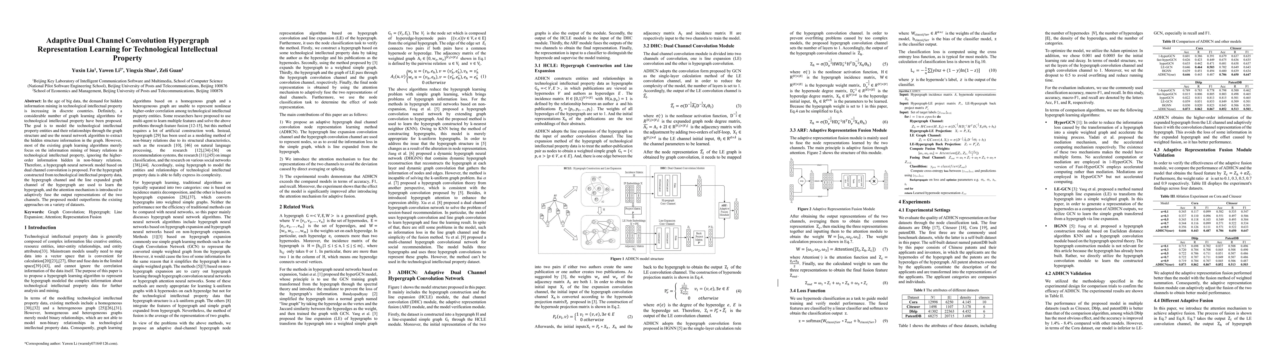 Thumbnail for Adaptive Dual Channel Convolution Hypergraph Representation Learning for
  Technological Intellectual Property