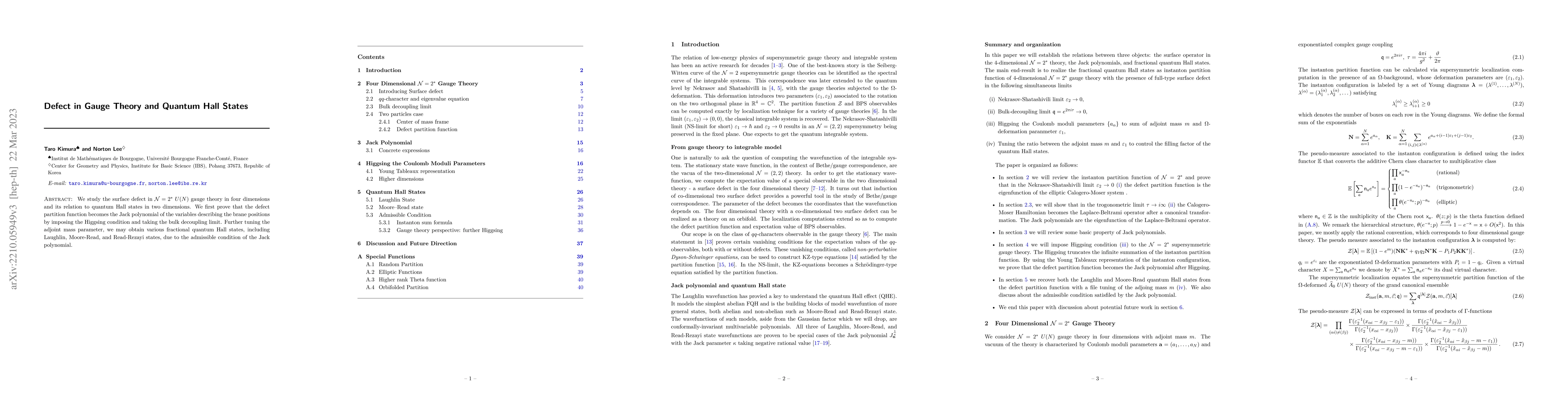 Thumbnail for Defect in Gauge Theory and Quantum Hall States