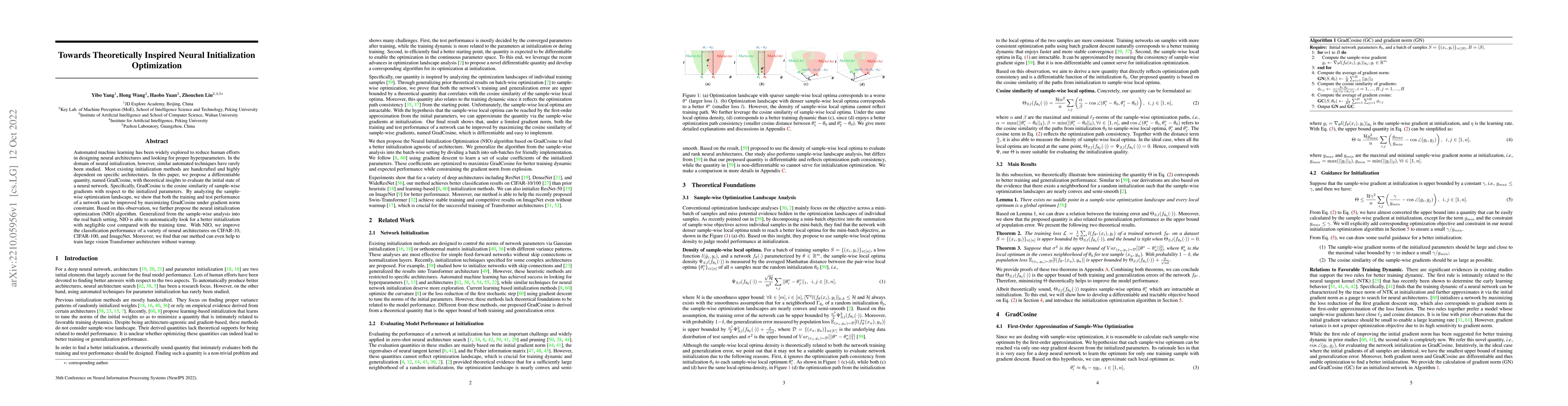 Thumbnail for Towards Theoretically Inspired Neural Initialization Optimization