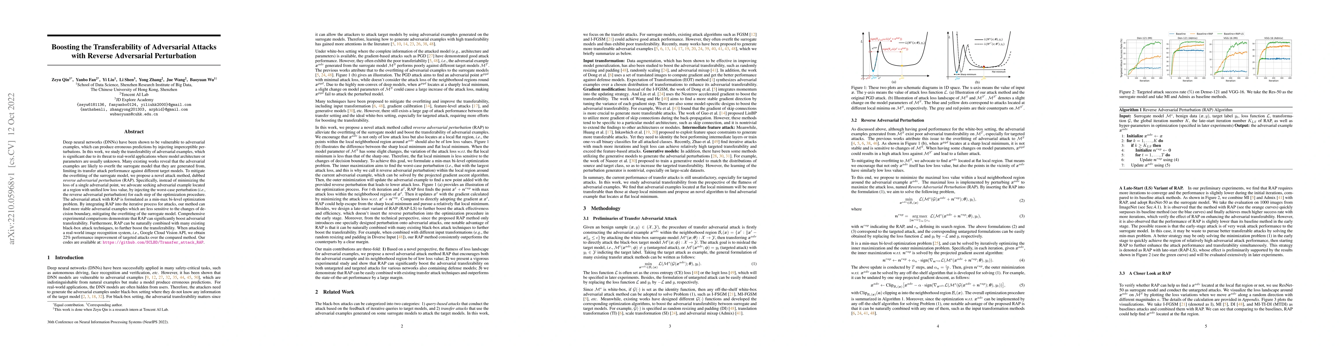 Thumbnail for Boosting the Transferability of Adversarial Attacks with Reverse
  Adversarial Perturbation