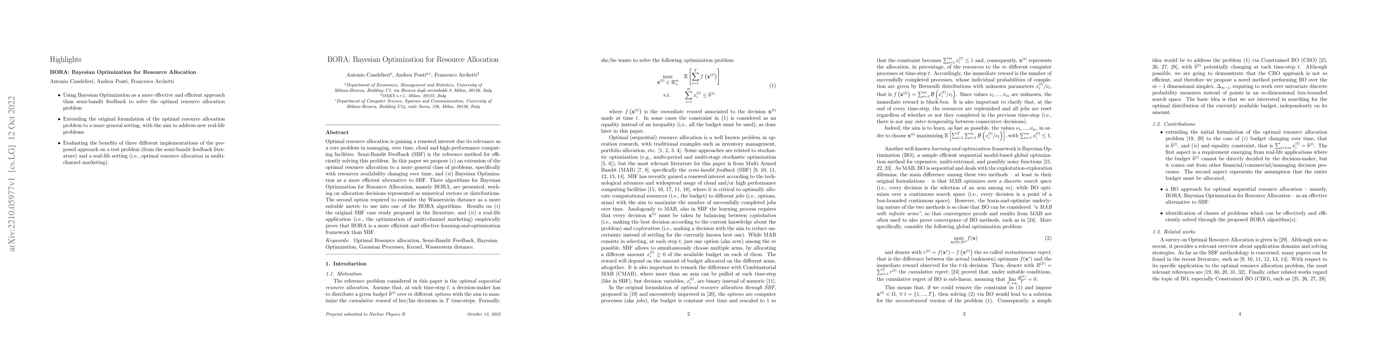 Thumbnail for BORA: Bayesian Optimization for Resource Allocation