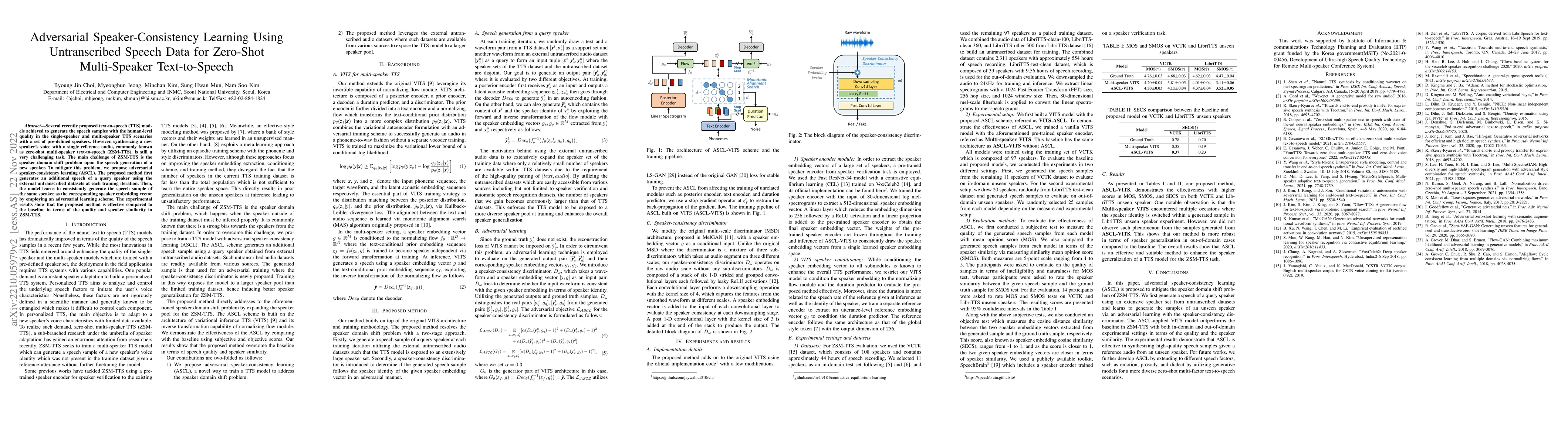 Thumbnail for Adversarial Speaker-Consistency Learning Using Untranscribed Speech Data
  for Zero-Shot Multi-Speaker Text-to-Speech