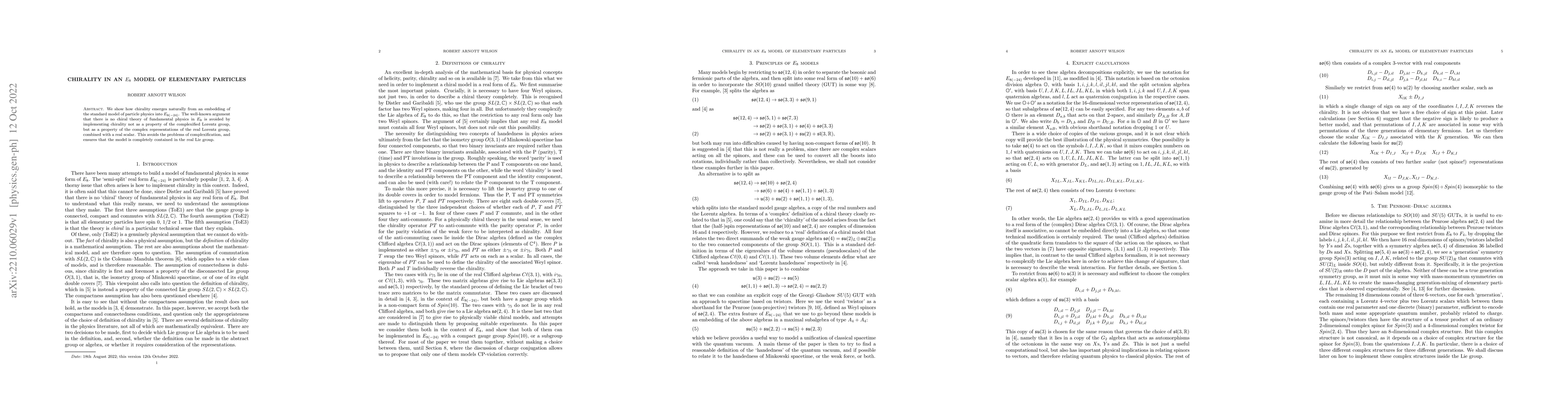 Thumbnail for Chirality in an $E_8$ model of elementary particles