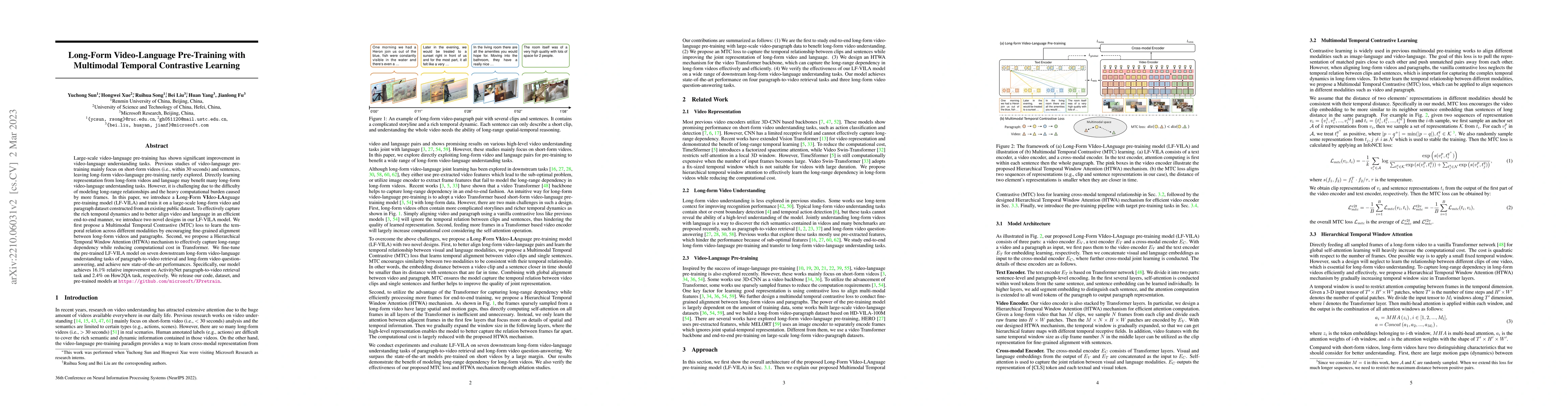 Thumbnail for Long-Form Video-Language Pre-Training with Multimodal Temporal
  Contrastive Learning
