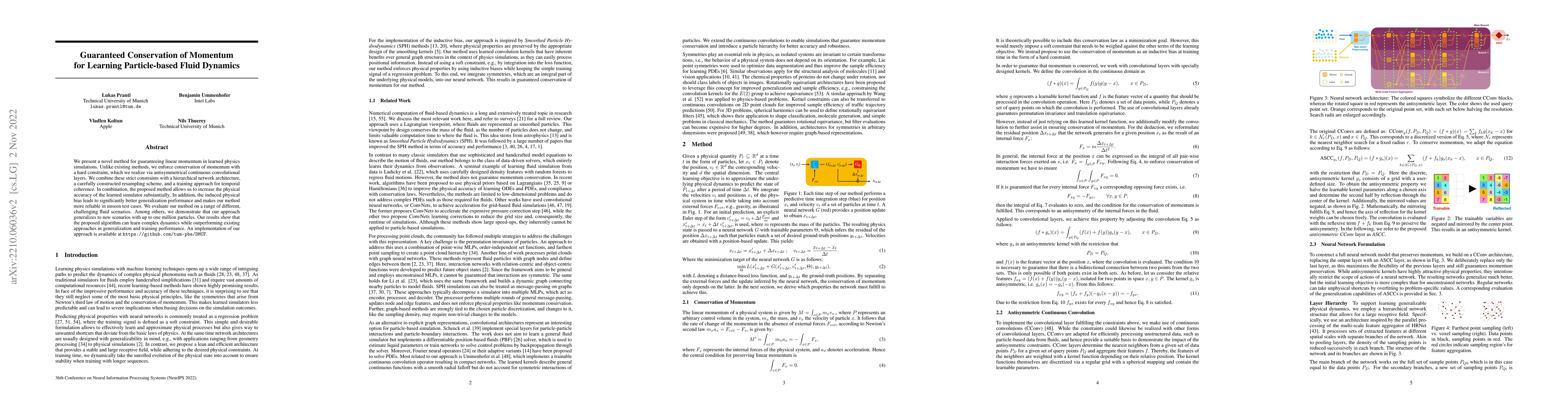 Thumbnail for Guaranteed Conservation of Momentum for Learning Particle-based Fluid
  Dynamics