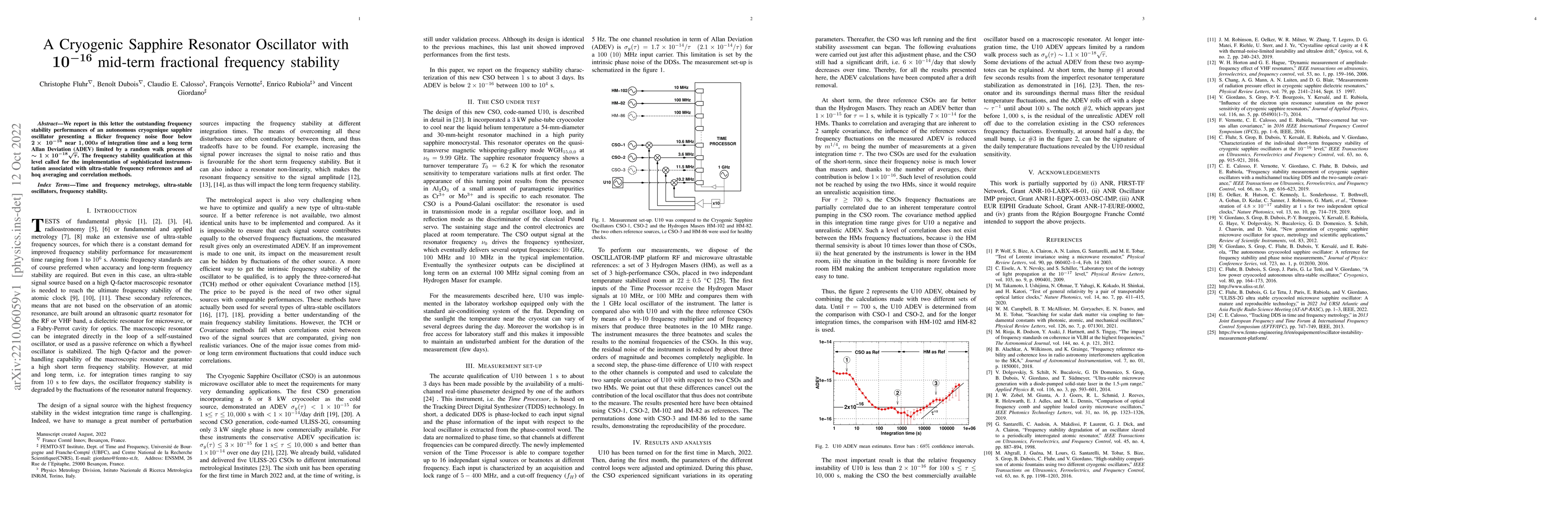 Thumbnail for A Cryogenic Sapphire Resonator Oscillator with 1e-16 mid-term fractional
  frequency stability