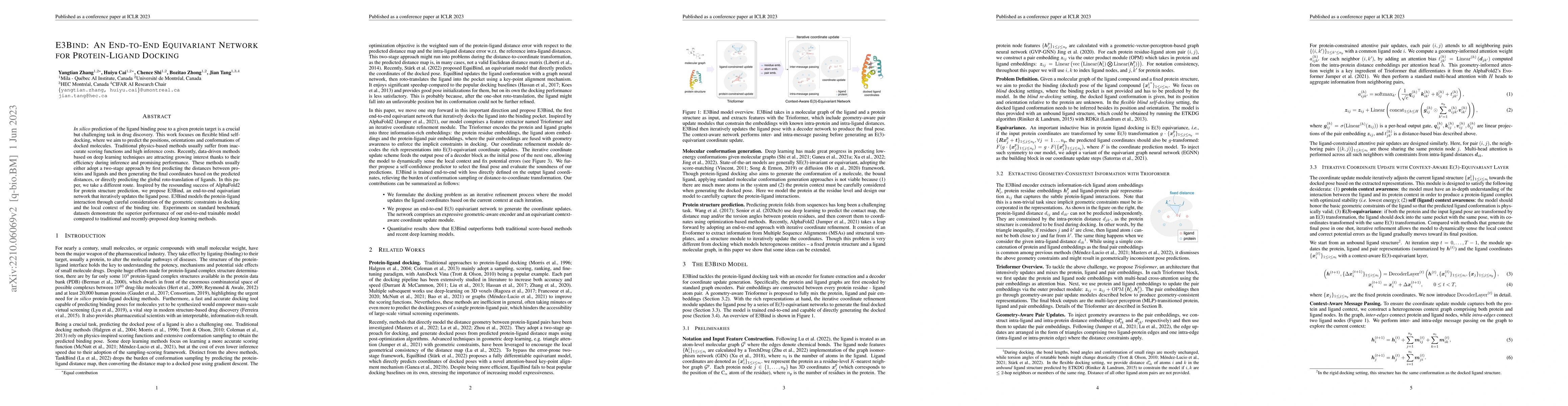 Thumbnail for E3Bind: An End-to-End Equivariant Network for Protein-Ligand Docking