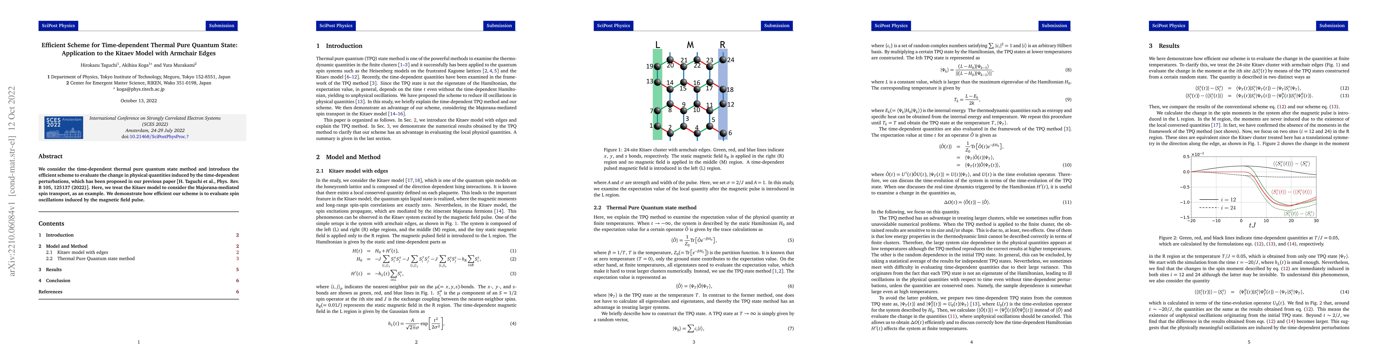 Thumbnail for Efficient Scheme for Time-dependent Thermal Pure Quantum State:
  Application to the Kitaev Model with Armchair Edges