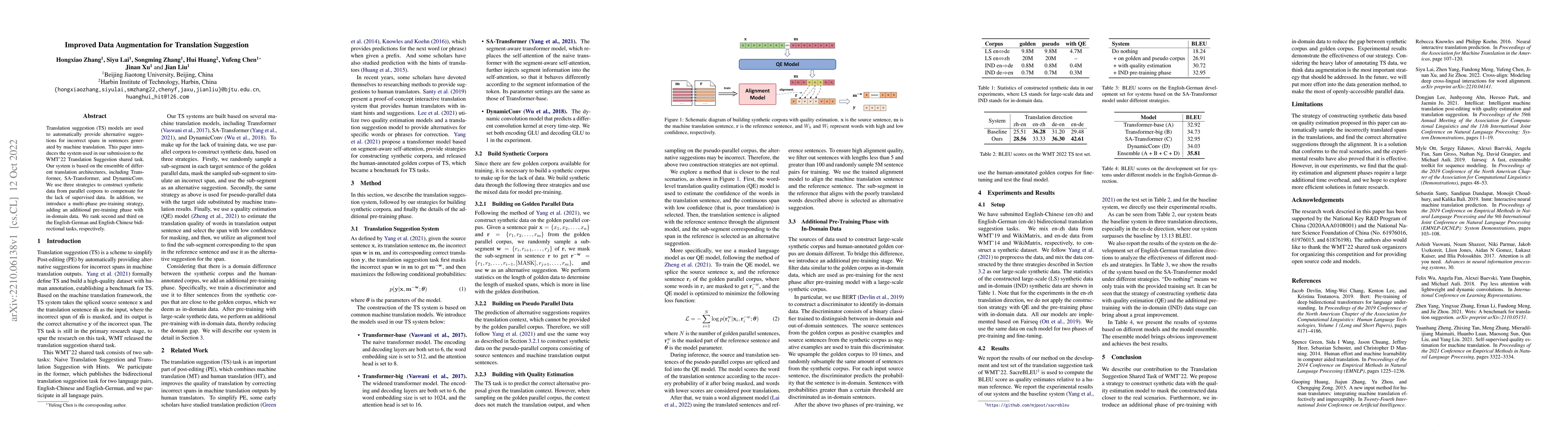 Thumbnail for Improved Data Augmentation for Translation Suggestion