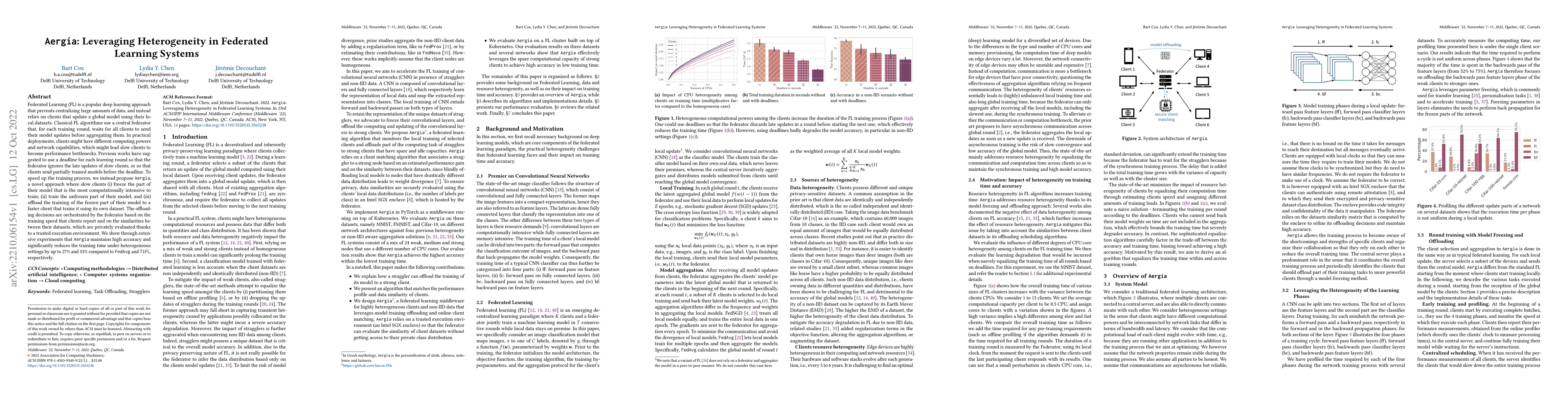 Thumbnail for Aergia: Leveraging Heterogeneity in Federated Learning Systems