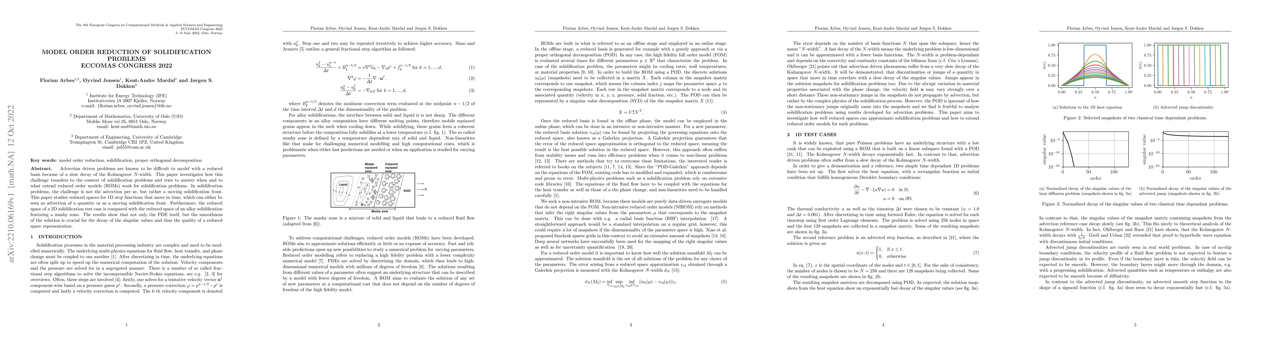 Thumbnail for Model order reduction of solidification problems