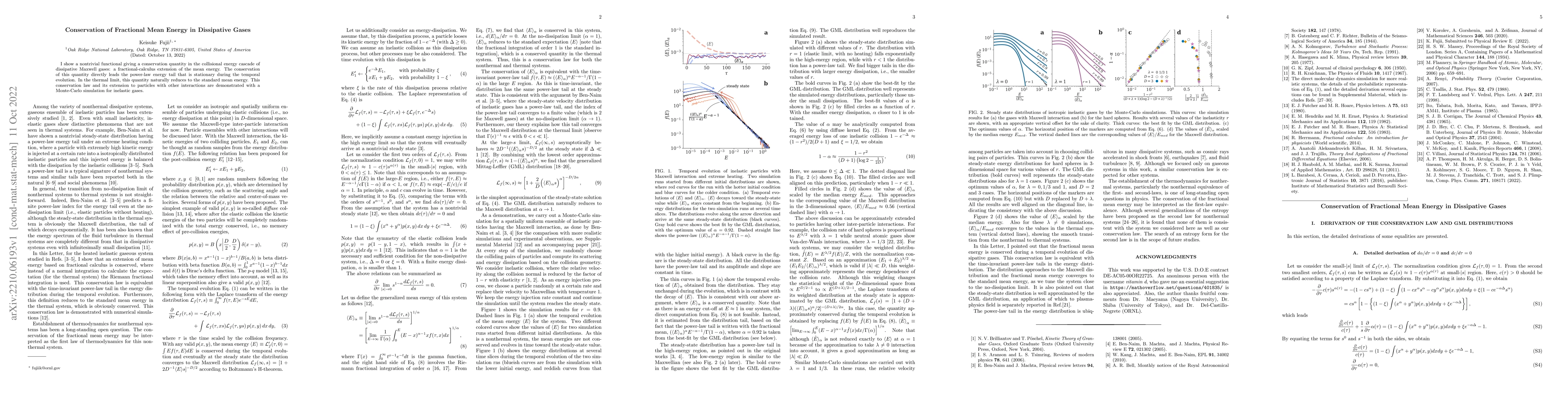 Thumbnail for Conservation of Fractional Mean Energy in Dissipative Gases