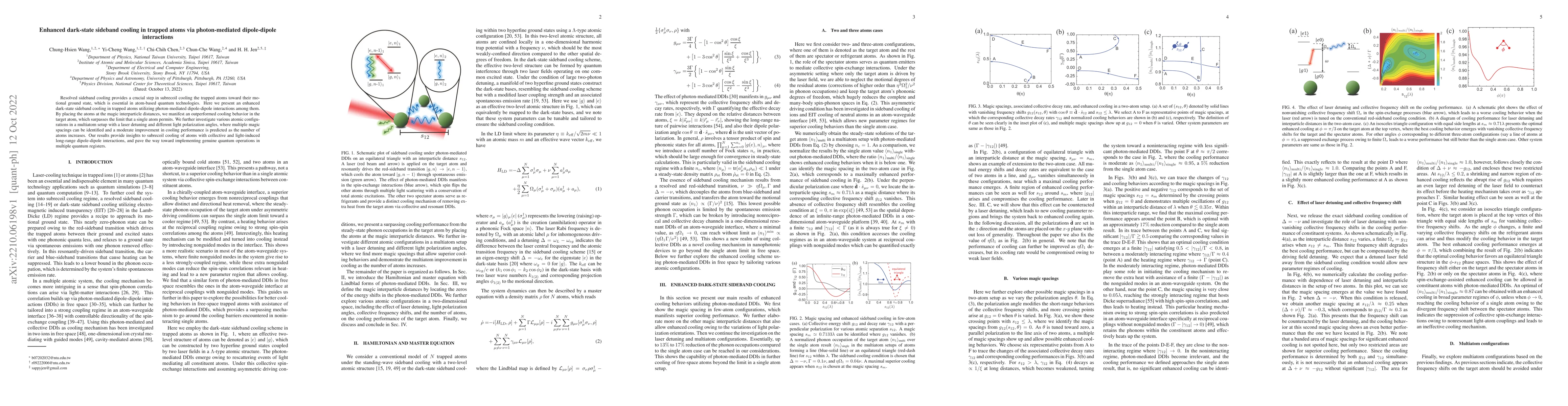 Thumbnail for Enhanced dark-state sideband cooling in trapped atoms via
  photon-mediated dipole-dipole interactions
