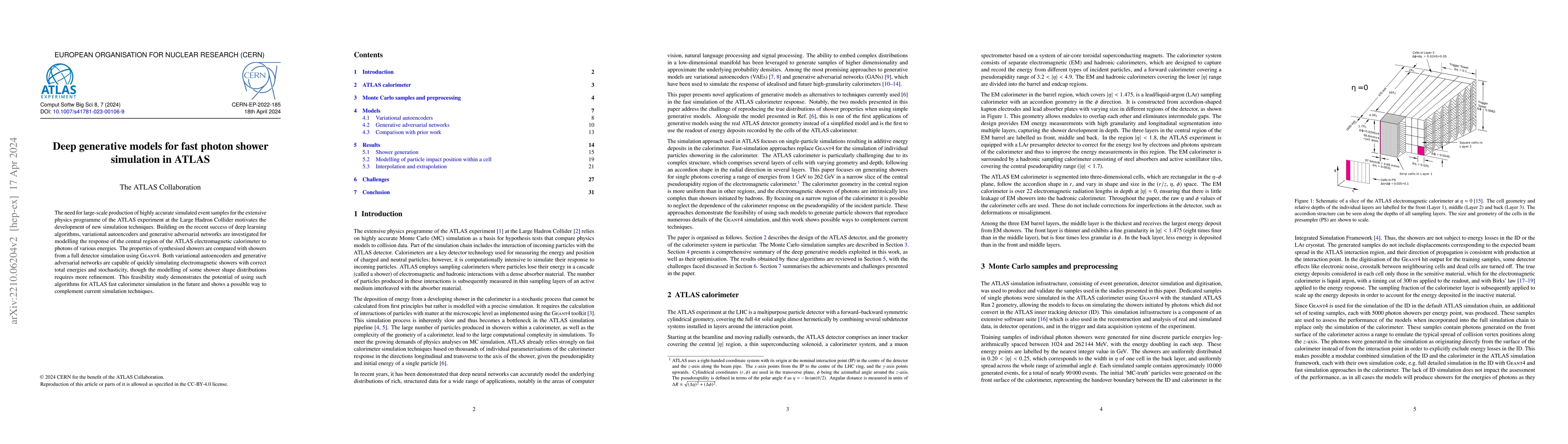 Thumbnail for Deep generative models for fast photon shower simulation in ATLAS