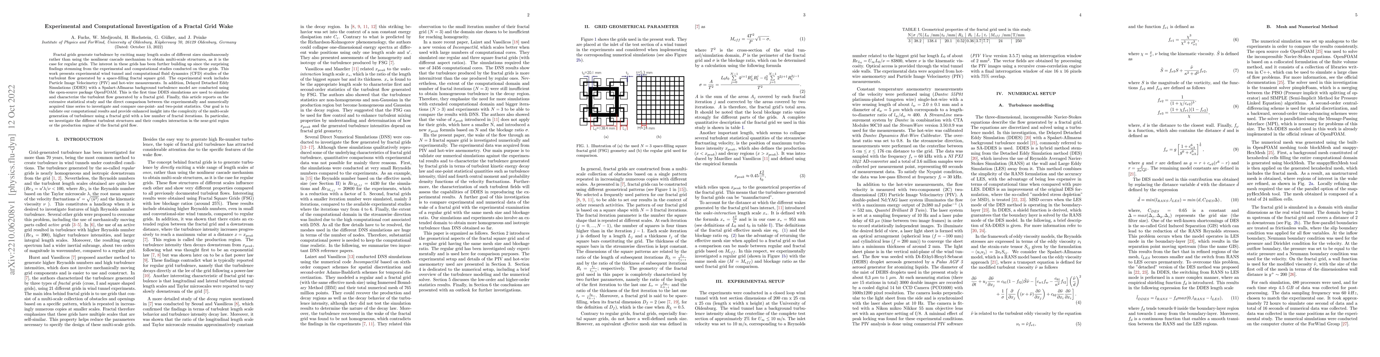 Thumbnail for Experimental and Computational Investigation of a Fractal Grid Wake