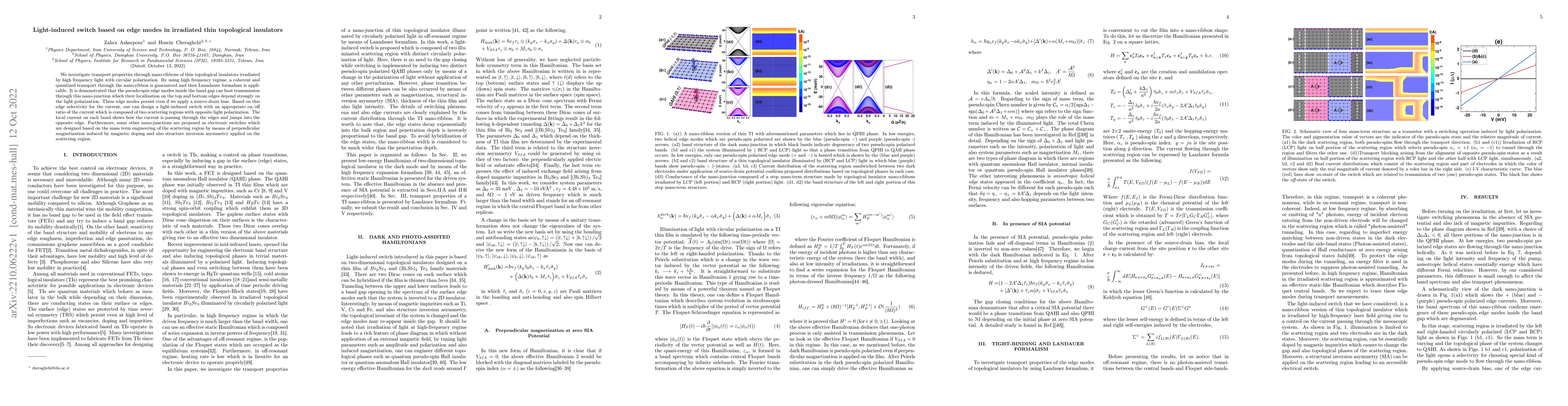 Thumbnail for Light-induced switch based on edge modes in irradiated thin topological
  insulators