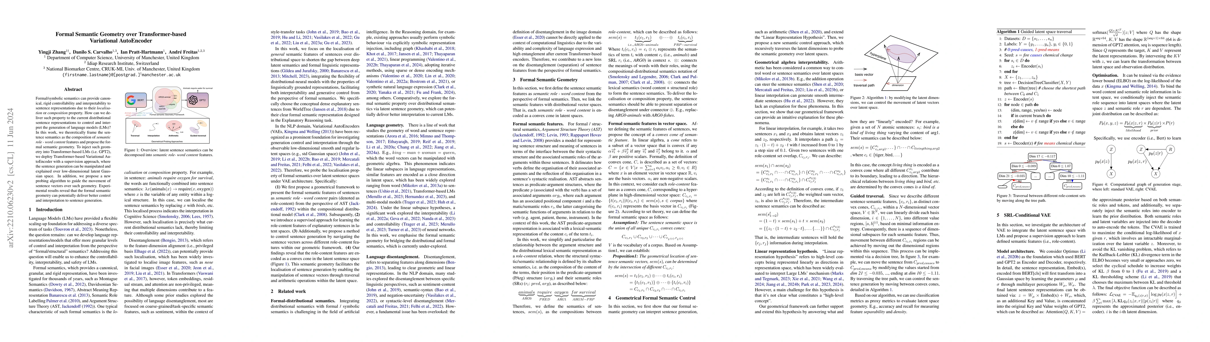 Thumbnail for Formal Semantic Geometry over Transformer-based Variational AutoEncoder