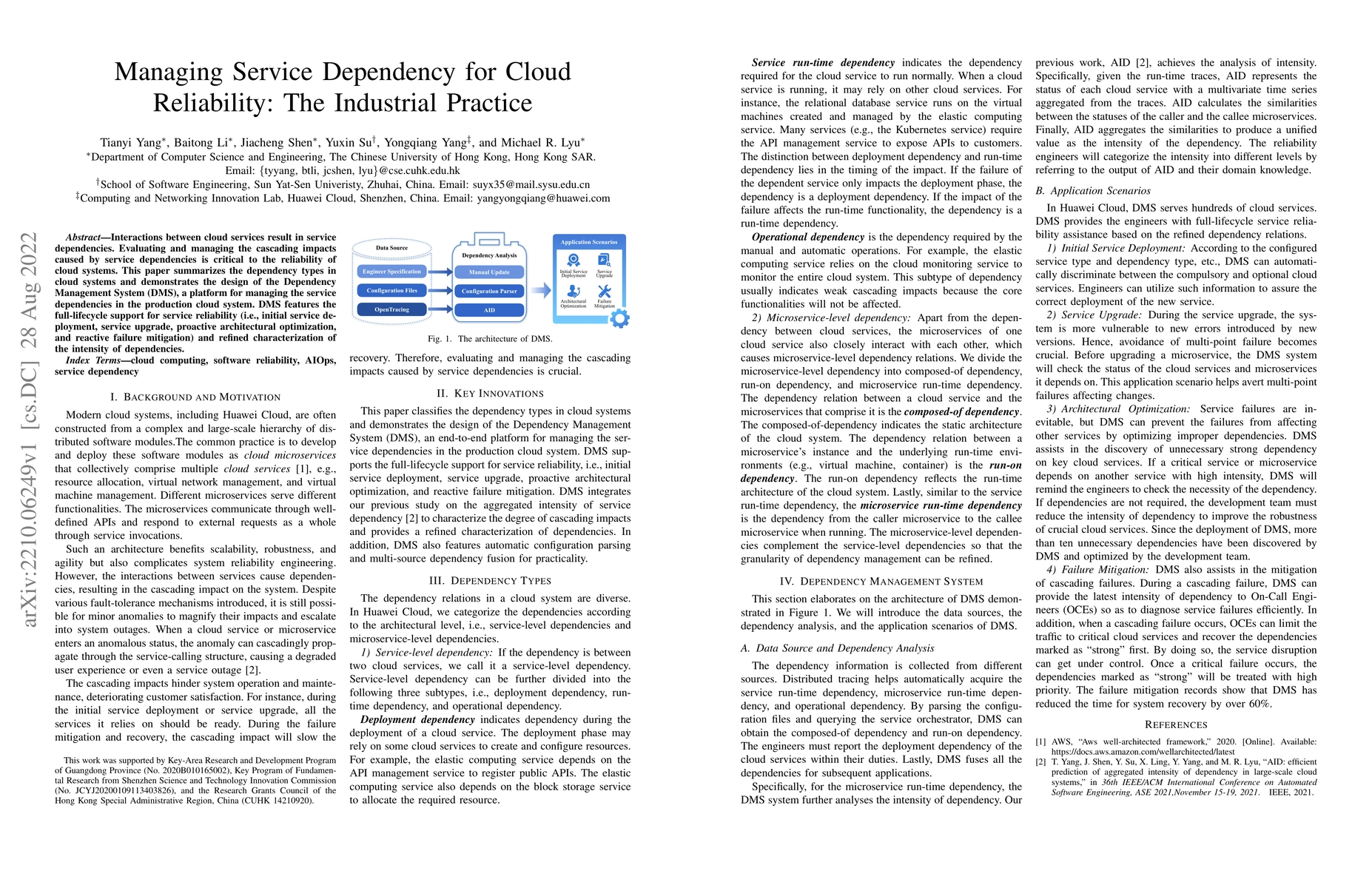 Thumbnail for Managing Service Dependency for Cloud Reliability: The Industrial
  Practice