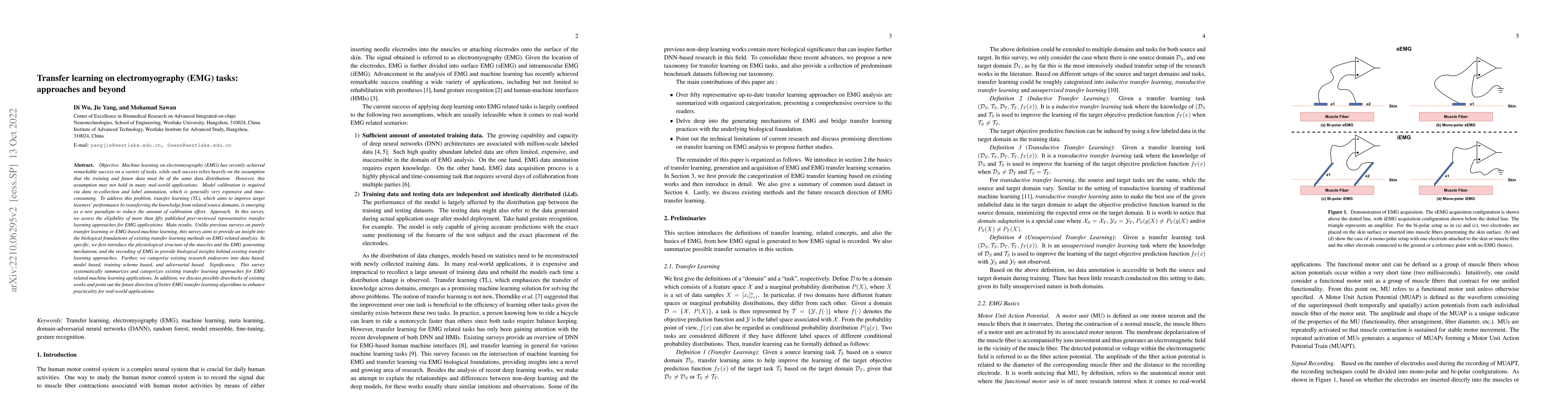 Thumbnail for Transfer Learning on Electromyography (EMG) Tasks: Approaches and Beyond