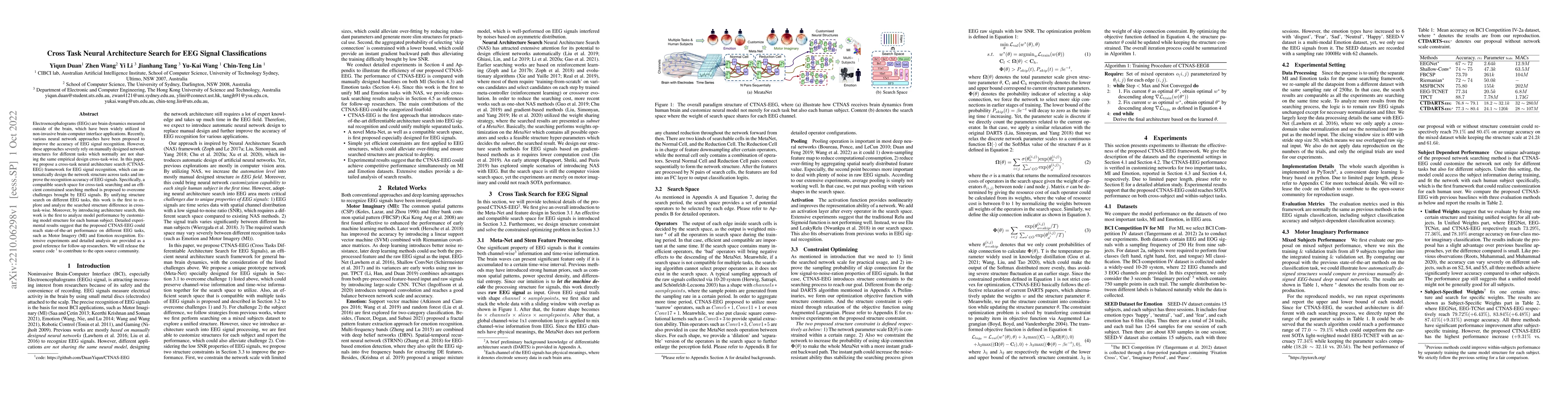 Thumbnail for Cross Task Neural Architecture Search for EEG Signal Classifications
