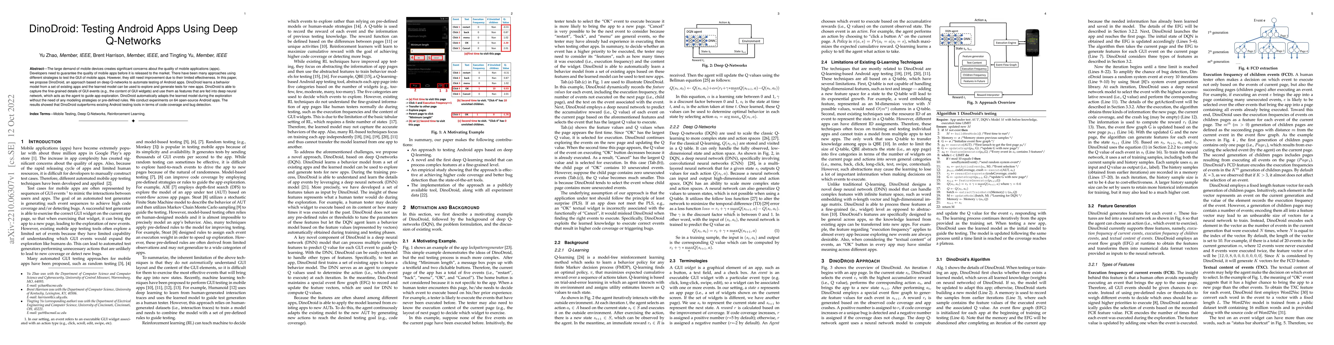 Thumbnail for DinoDroid: Testing Android Apps Using Deep Q-Networks