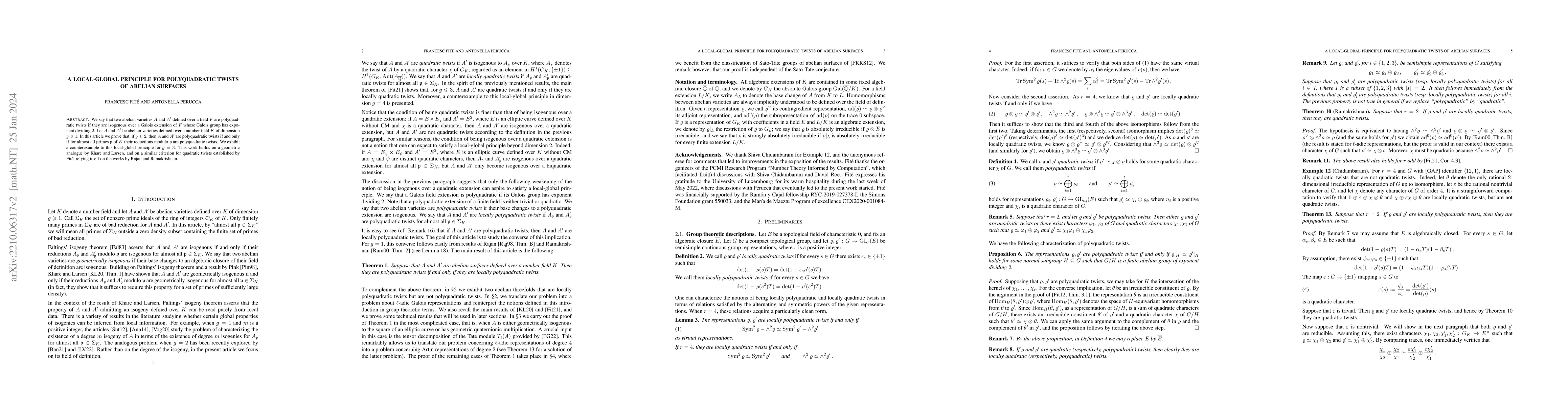 Thumbnail for A local-global principle for polyquadratic twists of abelian surfaces