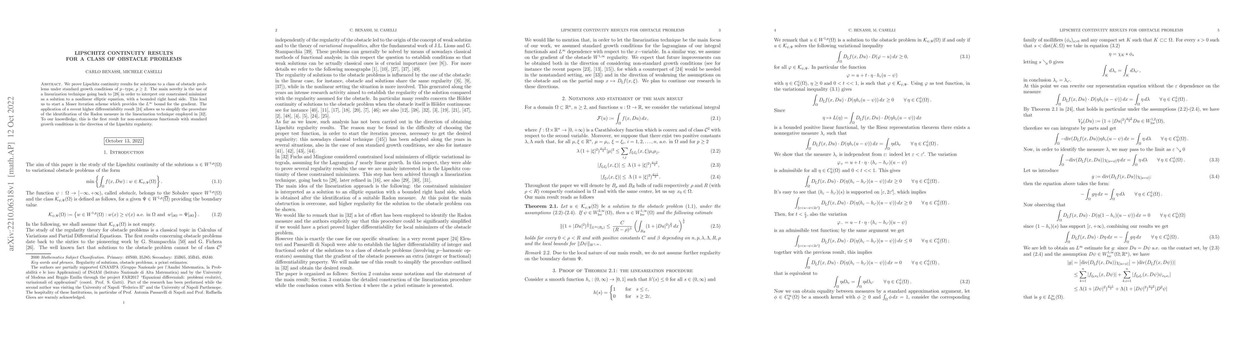 Thumbnail for Lipschitz continuity results for a class of obstacle problems