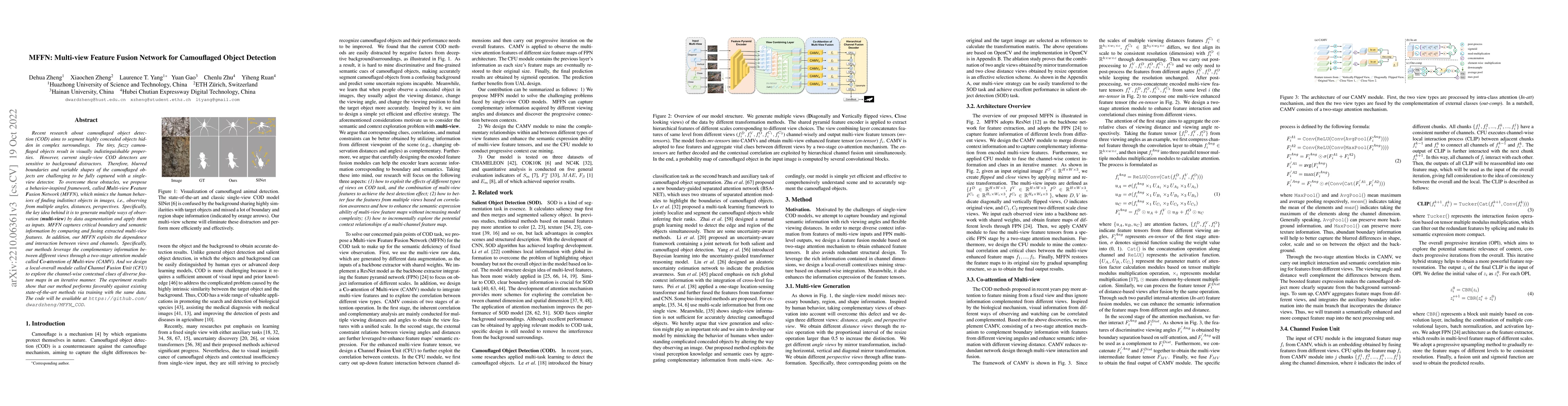 Thumbnail for MFFN: Multi-view Feature Fusion Network for Camouflaged Object Detection