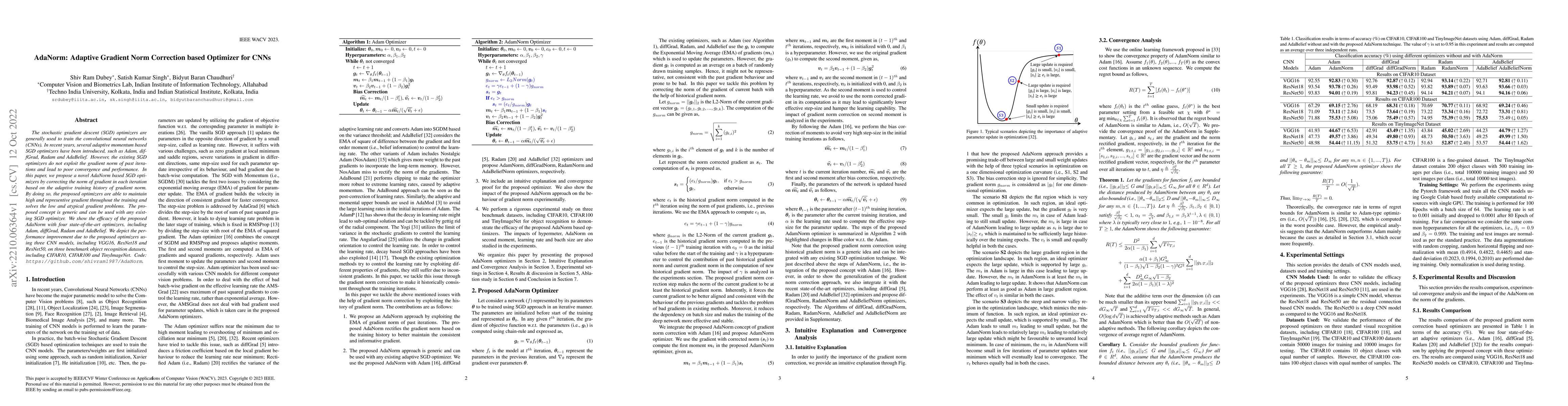 Thumbnail for AdaNorm: Adaptive Gradient Norm Correction based Optimizer for CNNs