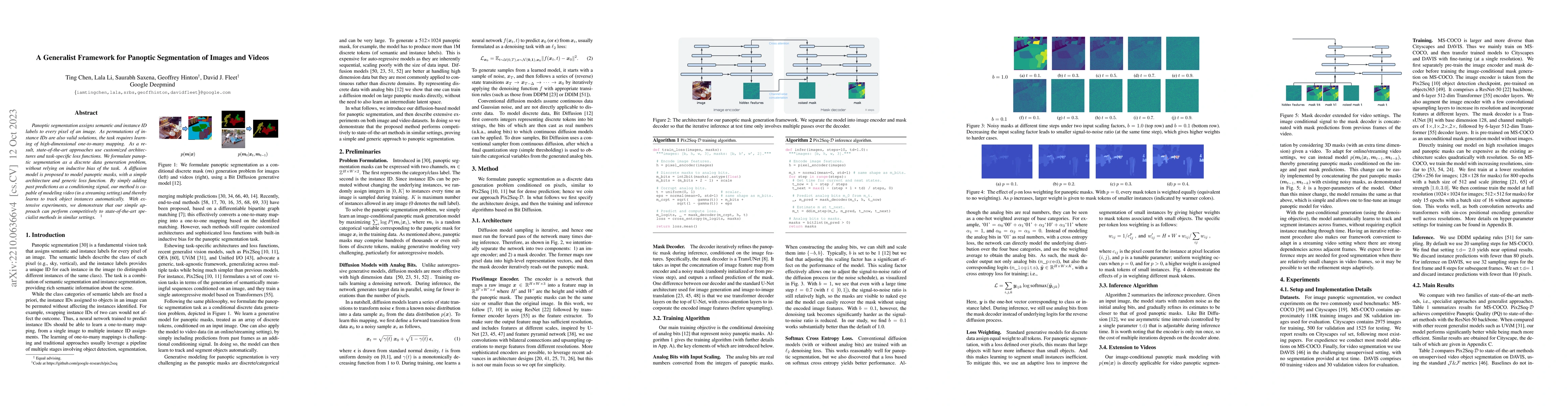 Thumbnail for A Generalist Framework for Panoptic Segmentation of Images and Videos