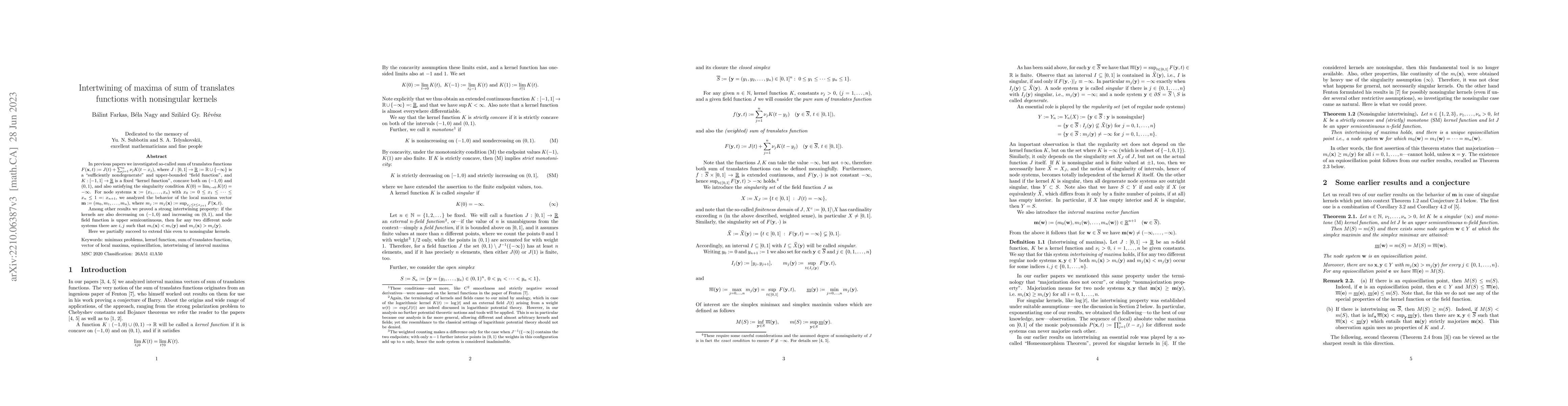 Thumbnail for Intertwining of maxima of sum of translates functions with nonsingular
  kernels
