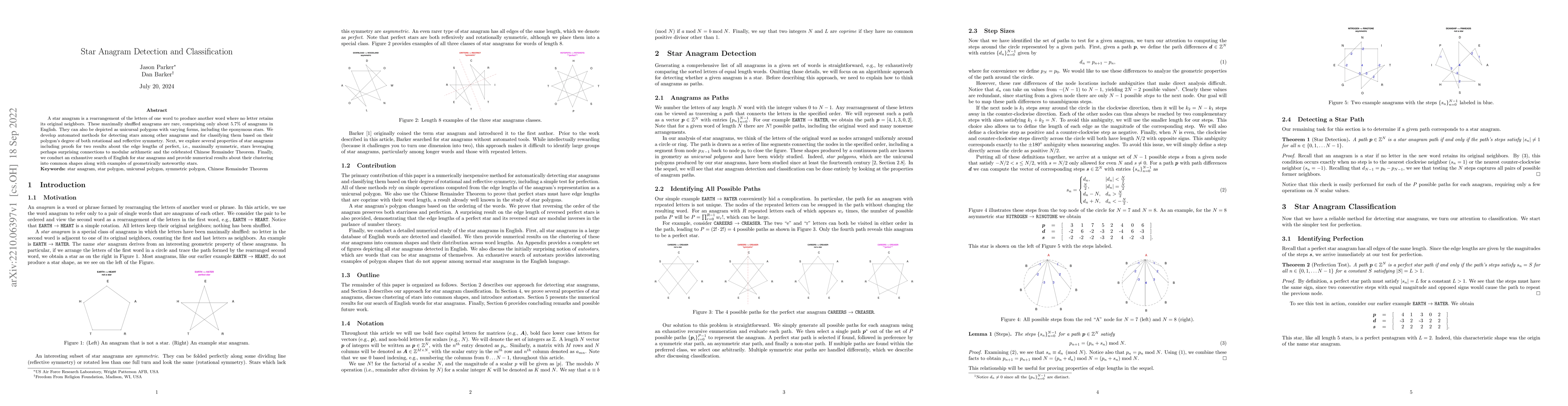 Thumbnail for Star Anagram Detection and Classification