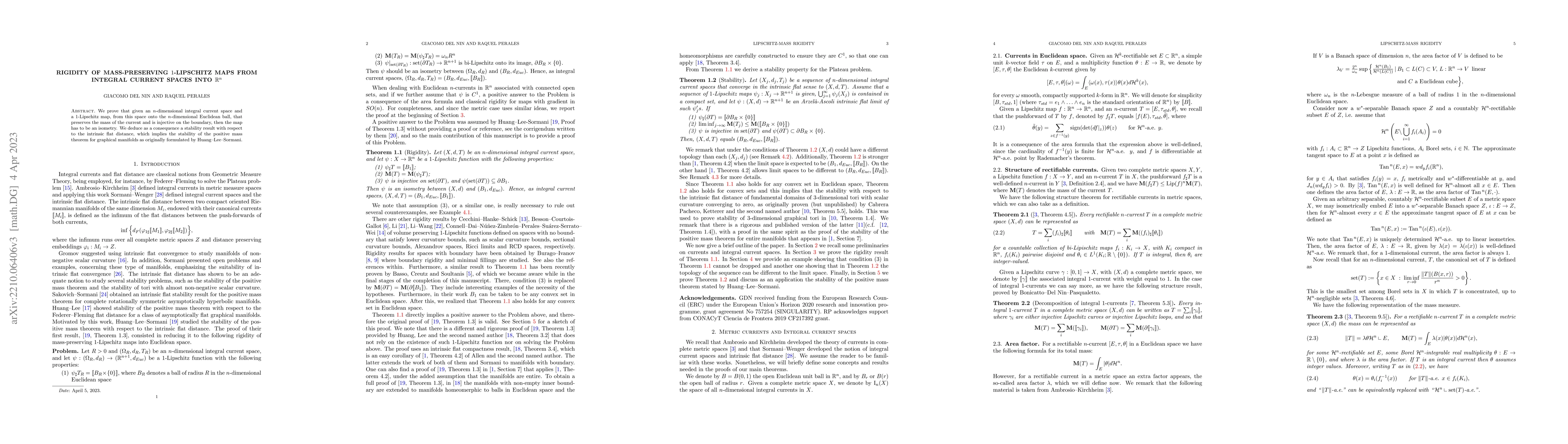 Thumbnail for Rigidity of mass-preserving $1$-Lipschitz maps from integral current
  spaces into $\mathbb{R}^n$