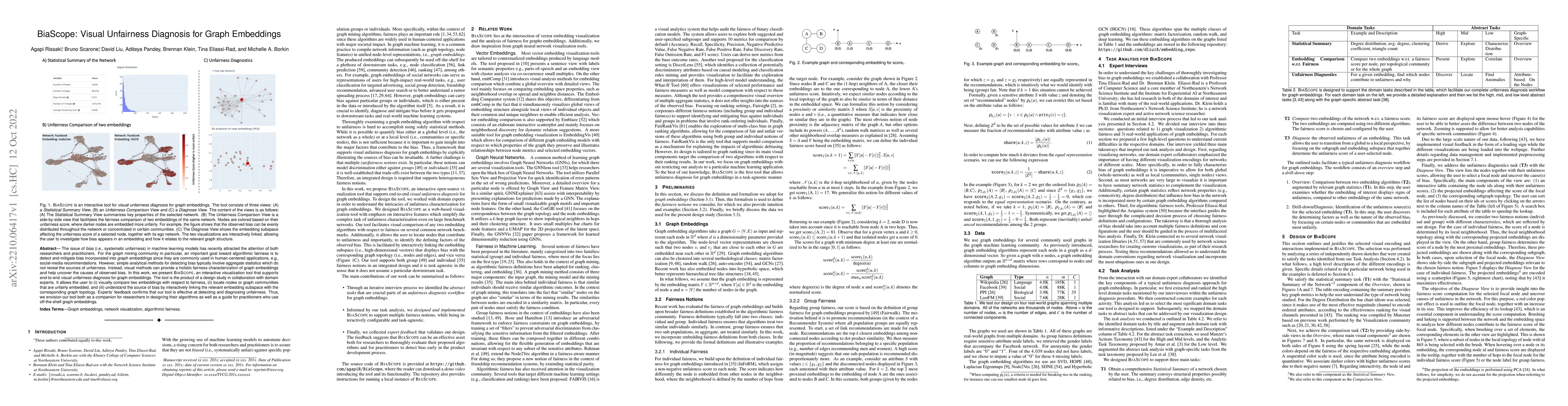 Thumbnail for BiaScope: Visual Unfairness Diagnosis for Graph Embeddings