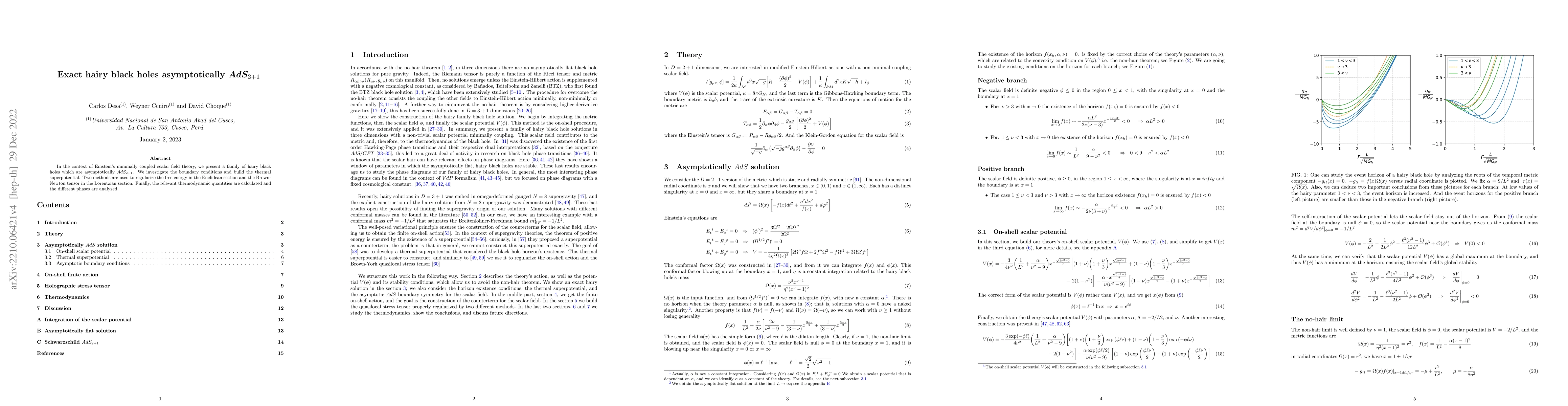 Thumbnail for Exact hairy black holes asymptotically $AdS_{2+1}$