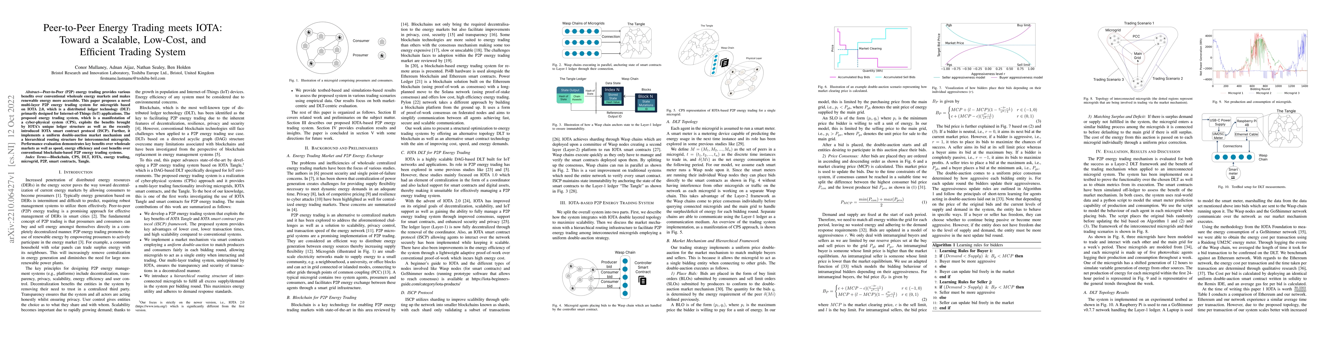 Thumbnail for Peer-to-Peer Energy Trading meets IOTA: Toward a Scalable, Low-Cost, and
  Efficient Trading System
