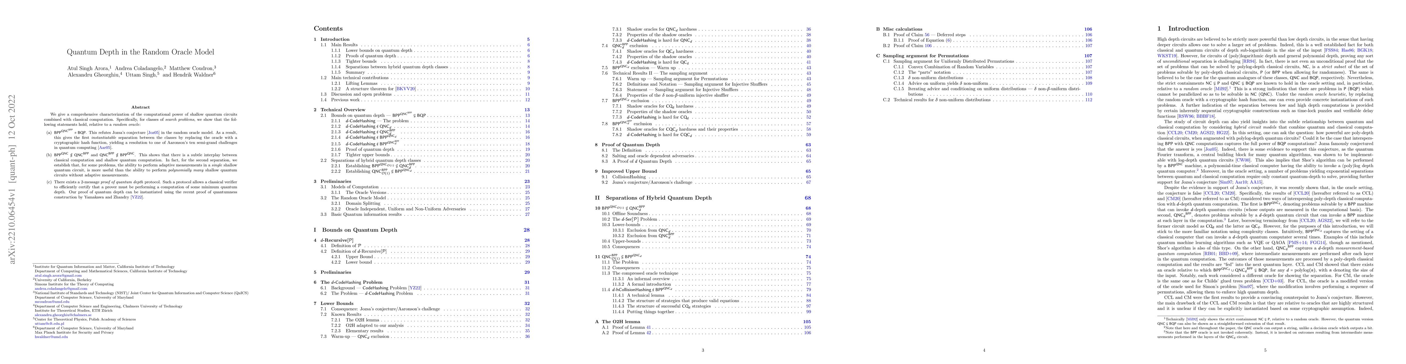 Thumbnail for Quantum Depth in the Random Oracle Model