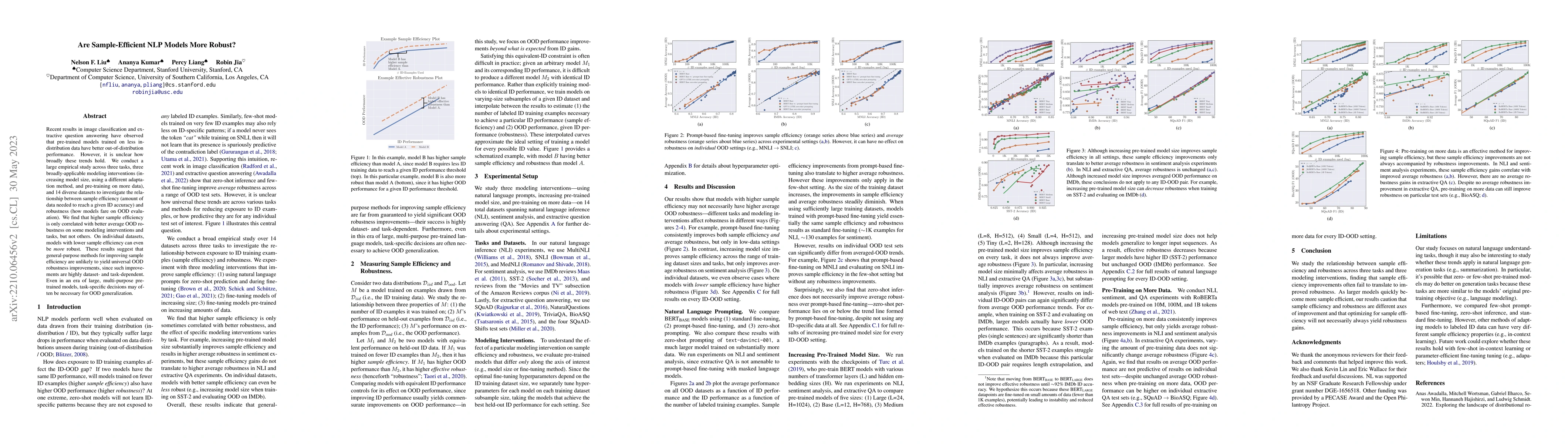Thumbnail for Are Sample-Efficient NLP Models More Robust?