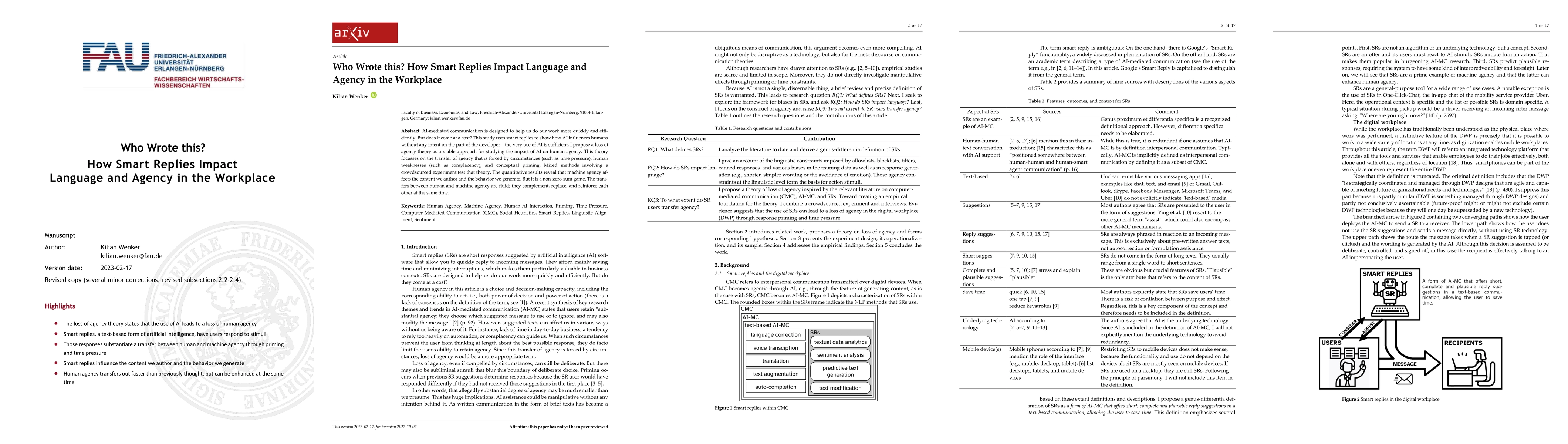 Thumbnail for Who Wrote this? How Smart Replies Impact Language and Agency in the
  Workplace