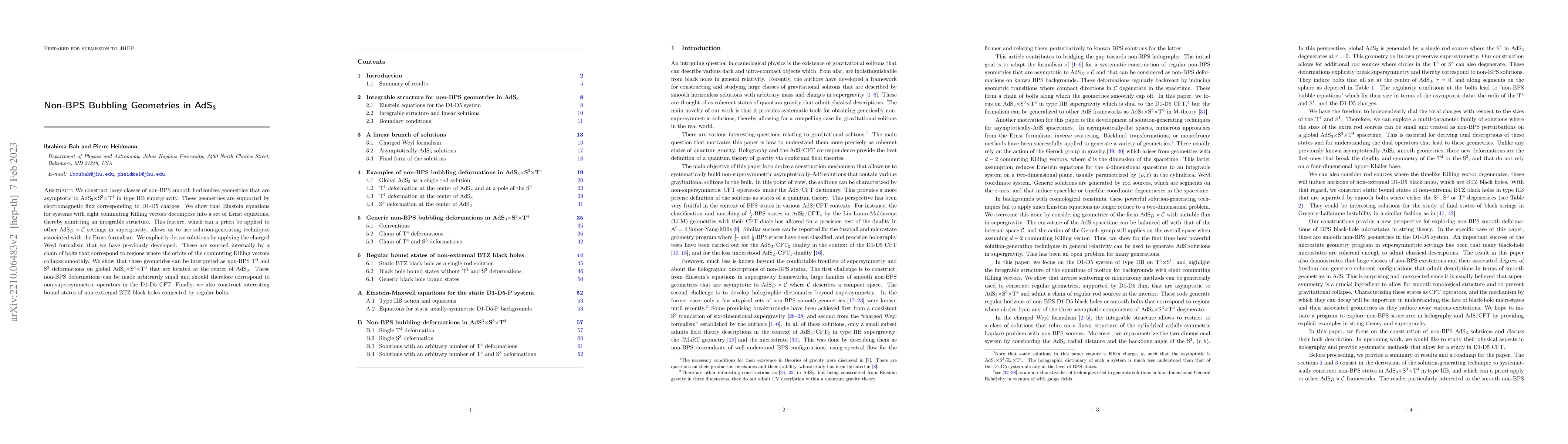 Thumbnail for Non-BPS Bubbling Geometries in AdS$_3$