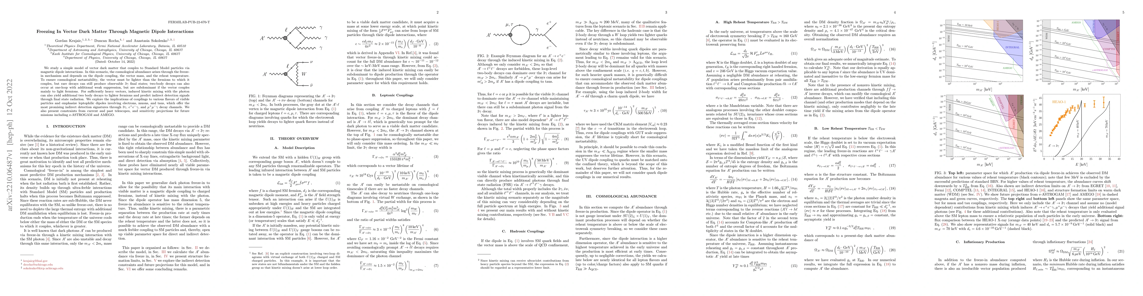Thumbnail for Freezing In Vector Dark Matter Through Magnetic Dipole Interactions