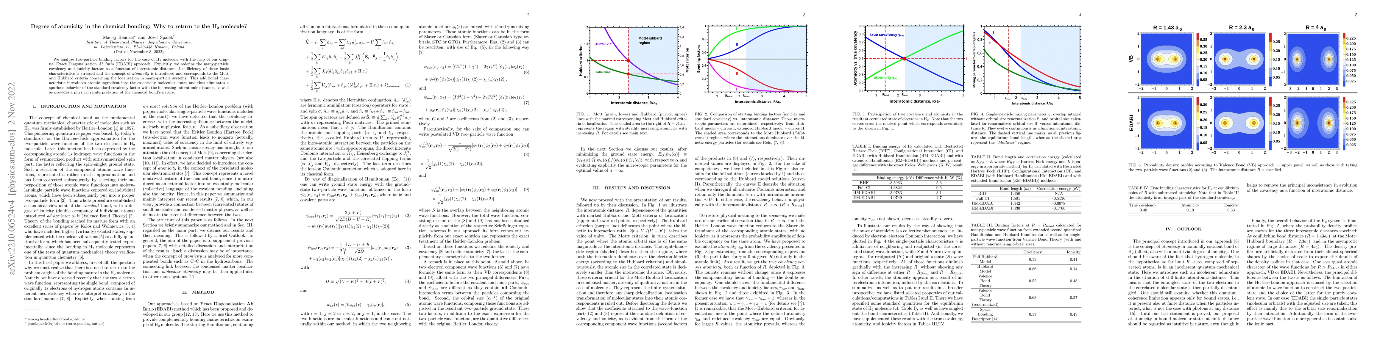 Thumbnail for Degree of atomicity in the chemical bonding: Why to return to the H2
  molecule?