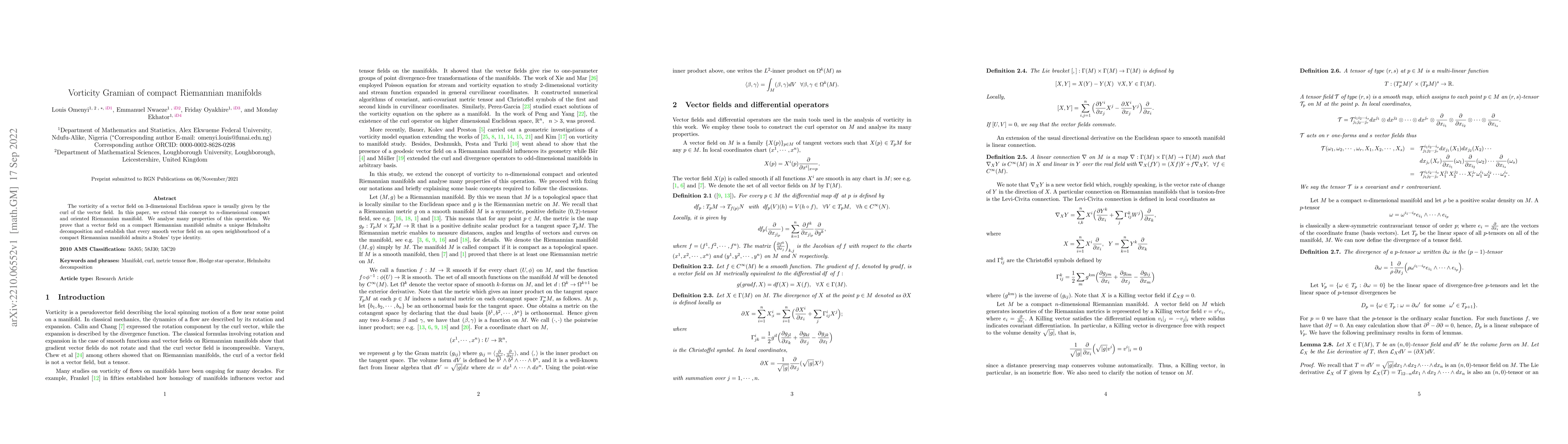 Thumbnail for Vorticity Gramian of compact Riemannian manifolds