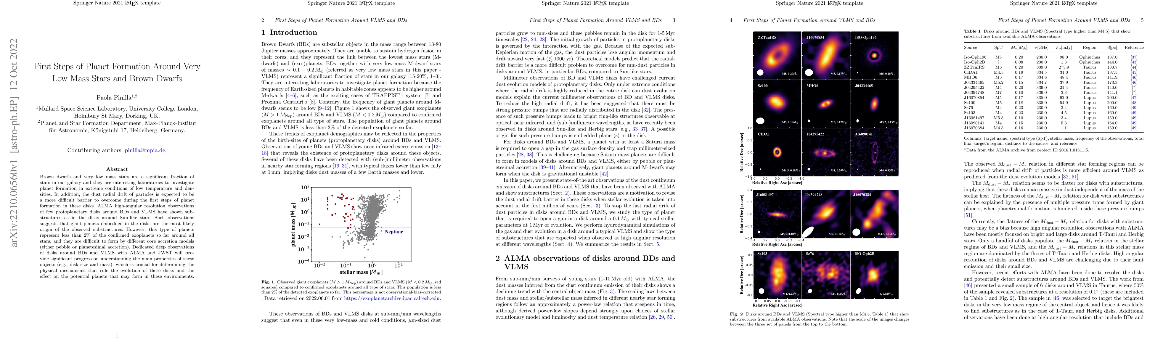 Thumbnail for First Steps of Planet Formation Around Very Low Mass Stars and Brown
  Dwarfs