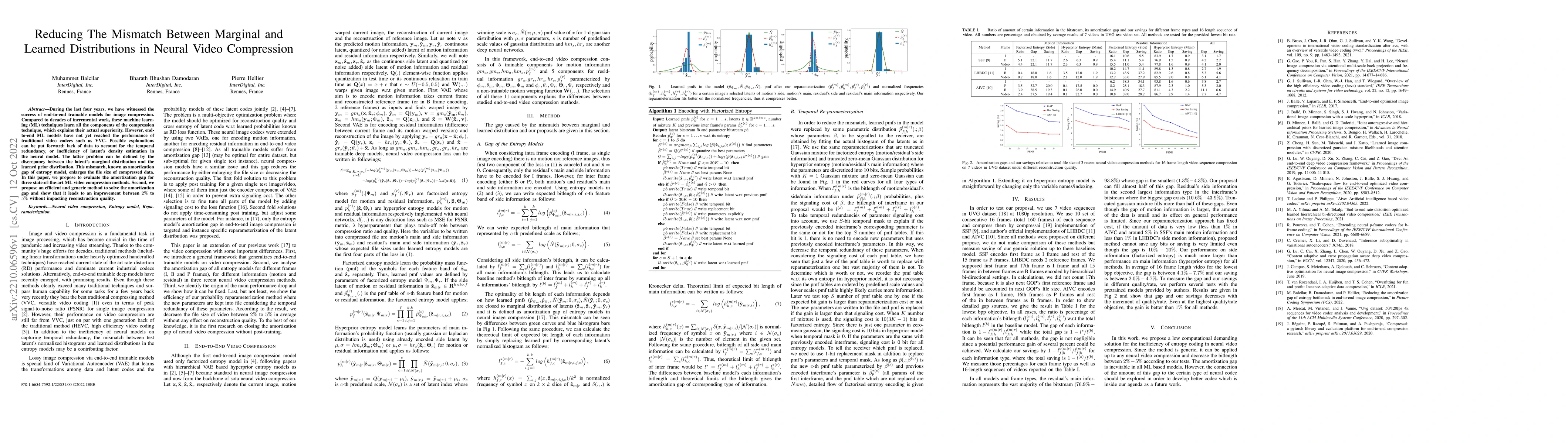 Thumbnail for Reducing The Mismatch Between Marginal and Learned Distributions in
  Neural Video Compression