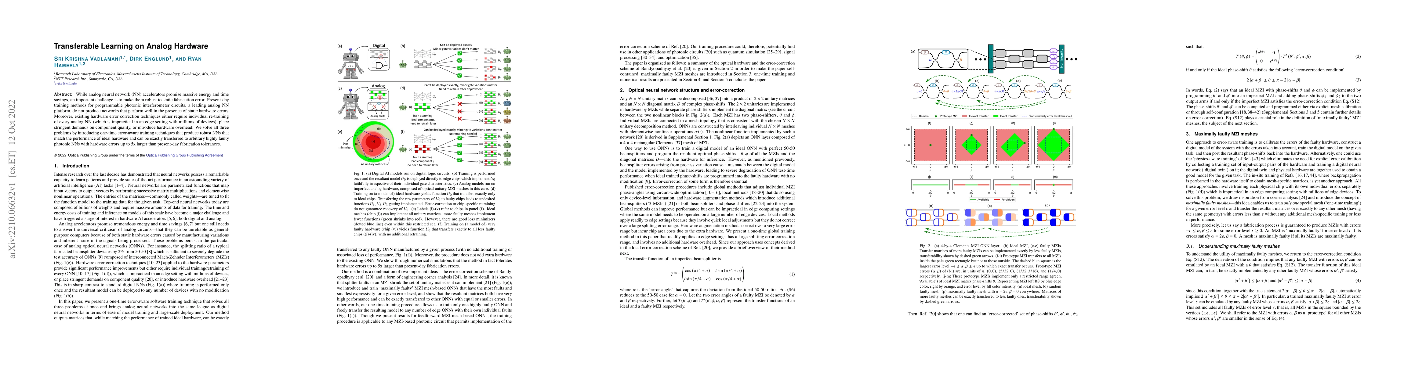 Thumbnail for Transferable Learning on Analog Hardware