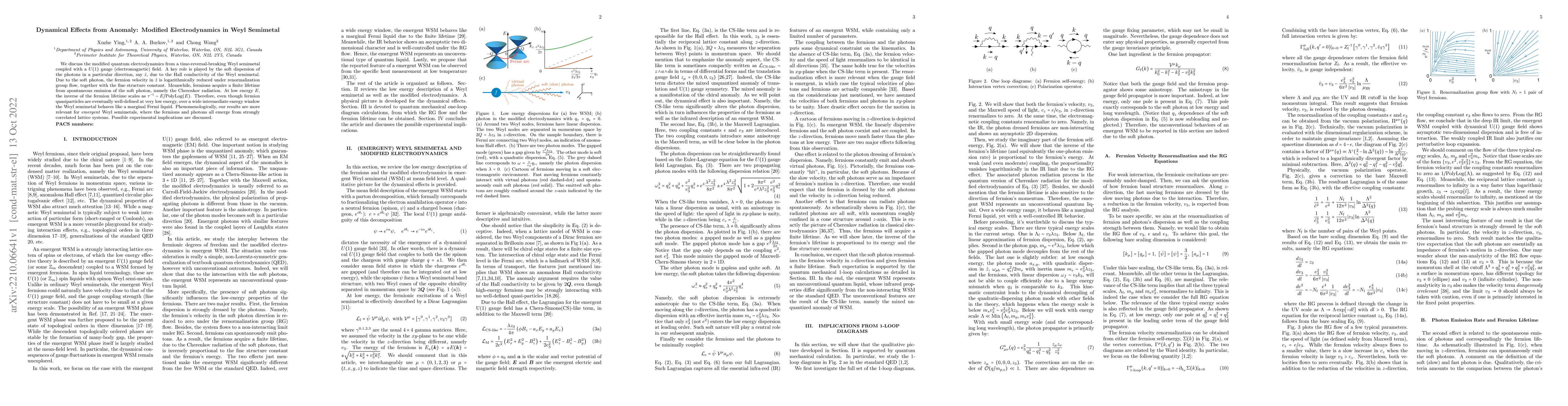 Thumbnail for Dynamical Effects from Anomaly: Modified Electrodynamics in Weyl
  Semimetal