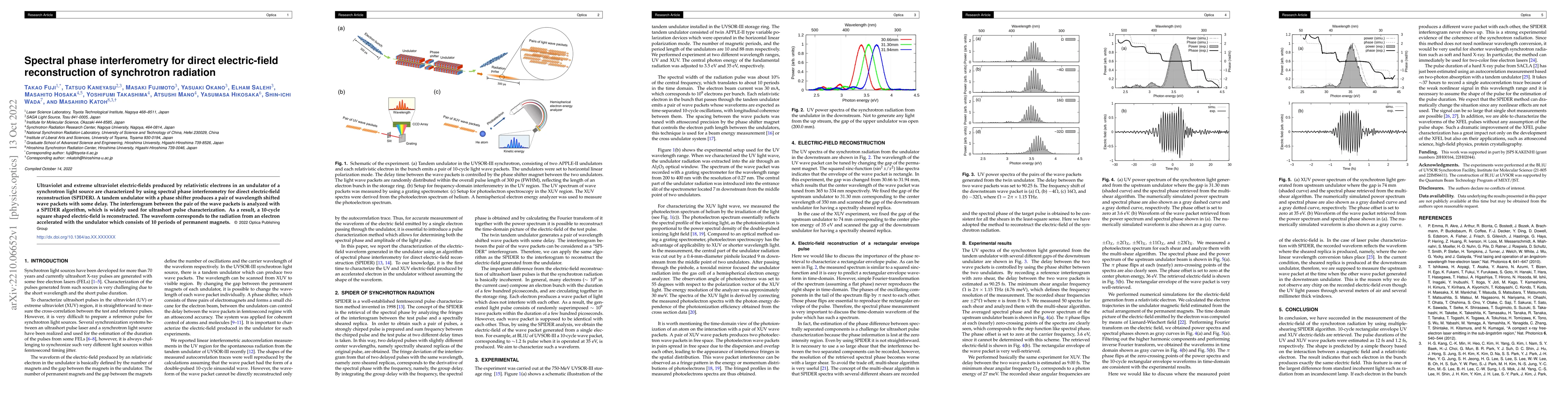 Thumbnail for Spectral phase interferometry for direct electric-field reconstruction
  of synchrotron radiation